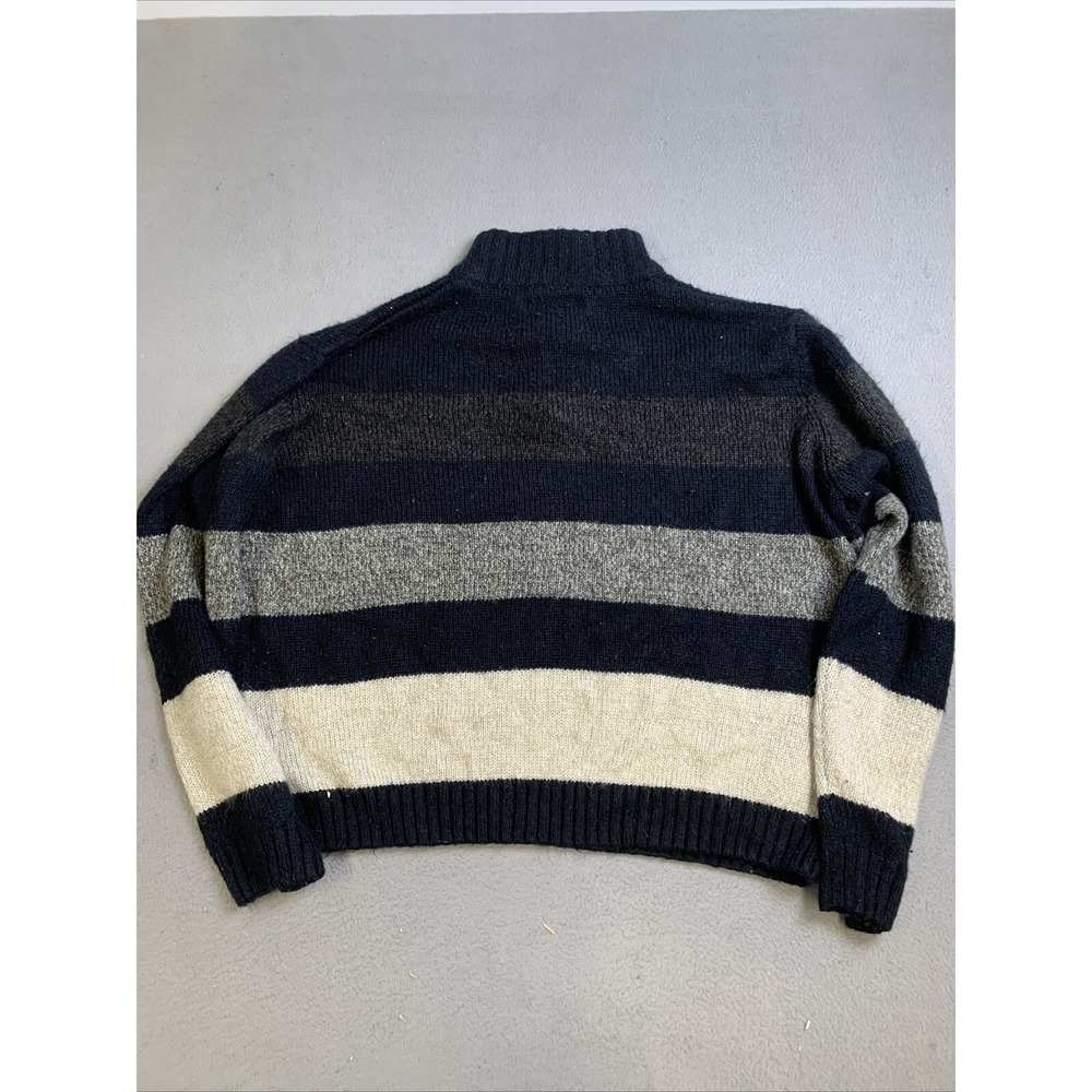U.S. Polo Assn. Sweater Men's Size‎ XXL Zip Pullover Blue Grey White Striped - Picture 9 of 9
